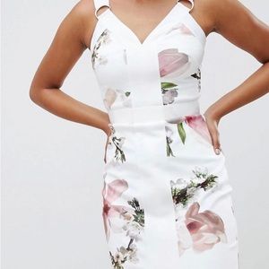 Ted Baker Harmony Contrast Panel dress with rose gold hardware. New with tags.